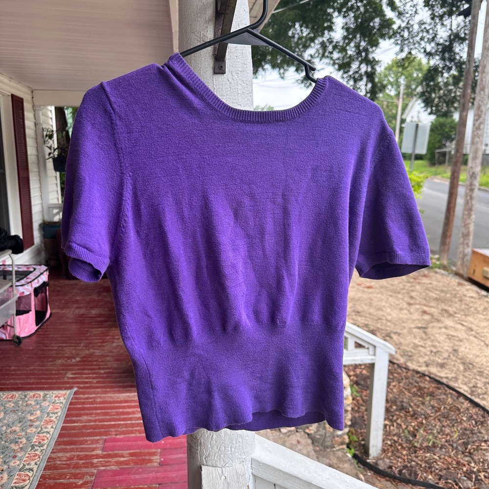 Purple cropped sweater
